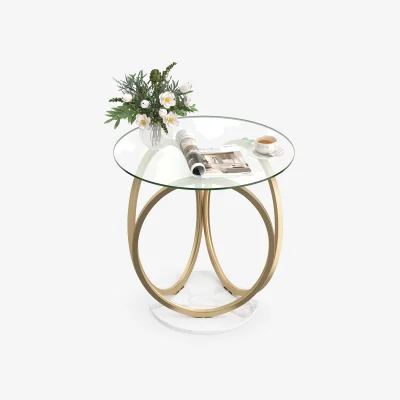 The Range Oval circular coffee table - Gold