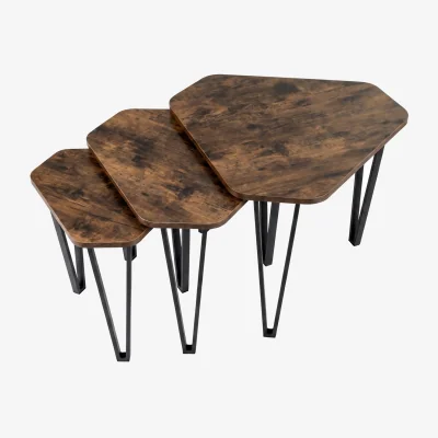 The Range Set of 3 Industrial Nesting c - Rustic Brown