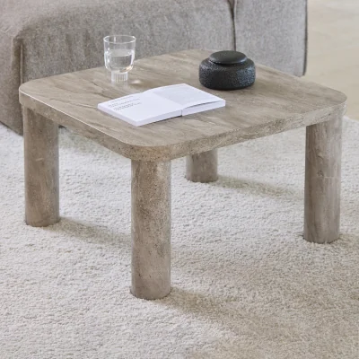The Range Solano Square Coffee Table in Grey 60 x 60 cm - Grey