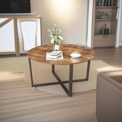 The Range Large Round Coffee Table - Brown