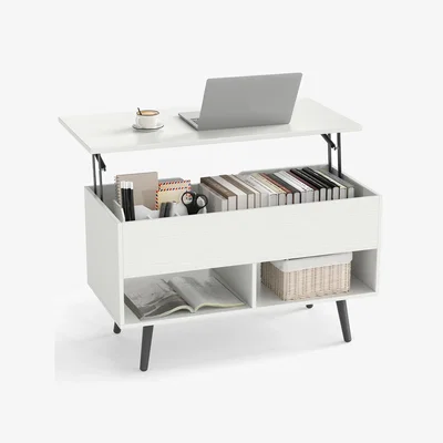 The Range Lift Top Accent Table - White