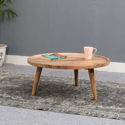 The Range Marlow Light Mango Wood Round Coffee Table - Brown