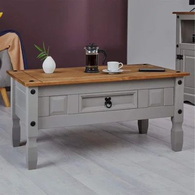 The Range Corona Grey 1 Drawer Coffee Table - Grey