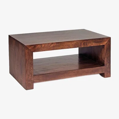 The Range Dakota Dark Mango Wood Contemporary Small Coffee Table - Dark Wood