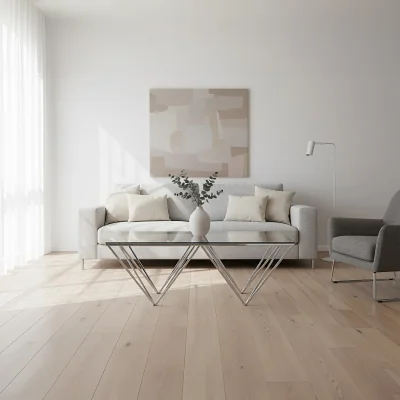 The Range Allure Coffee Table With Triangular Base - Silver