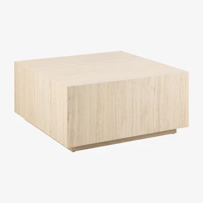 The Range Dice Square Coffee Table - Light Travertine