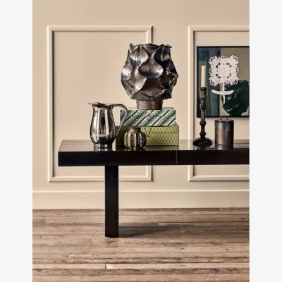 Rose & Grey Brick Black Coffee Table