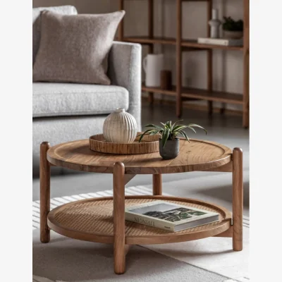 Rose & Grey Jaxon Round Boho Coffee Table