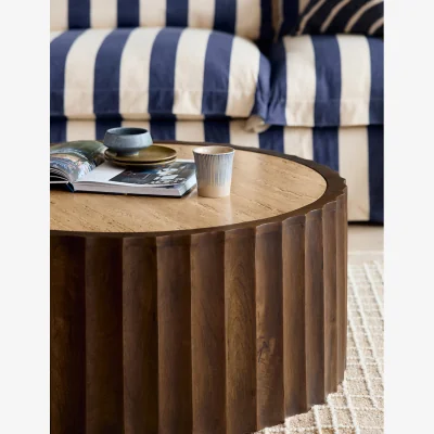 Rose & Grey Fluted Coffee Table