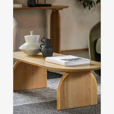 Rose & Grey Orson Retro Curved Coffee Table