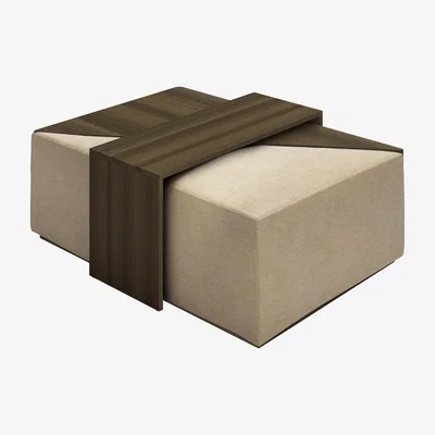 Sofa.com Astaire Modular Coffee Table Set Footstool in Nordic Pine Hygge Chunky Weave