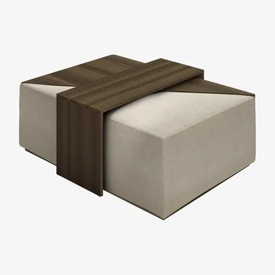 Sofa.com Astaire Modular Coffee Table Set Footstool in Pampas Hygge Smart Linen