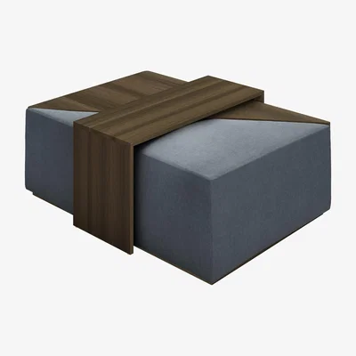 Sofa.com Astaire Modular Coffee Table Set Footstoolin Flint Vermeer Linen