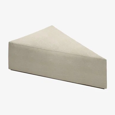 Sofa.com Astaire Upholstered Coffee Table Footstool in Pampas Hygge Smart Linen