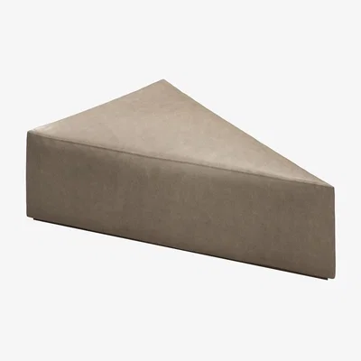 Sofa.com Astaire Upholstered Coffee Table Footstool in Pewter Grain Leather - sofa.com