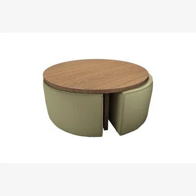 Sofa.com Woody Coffee Table and Nesting Stool Set in Cardamon - sofa.com