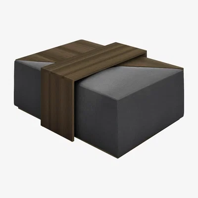 Sofa.com Astaire Modular Coffee Table Set Footstoolin Arctic Seal Easy Cotton