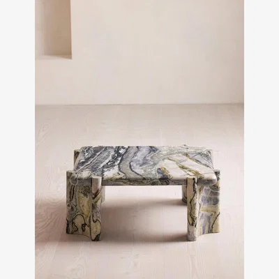 Soho Home Lorella Coffee Table, Floral Jade Marble