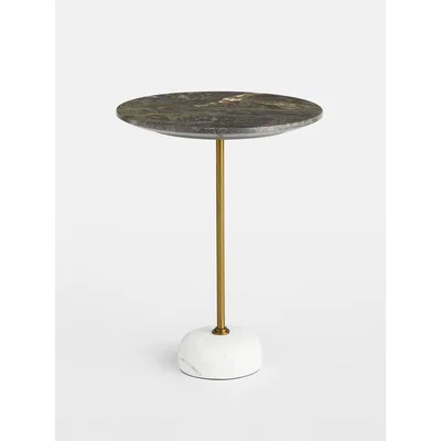 Soho Home Fleet Side Table, Medium/Mid Height, Jurassic Green Marble
