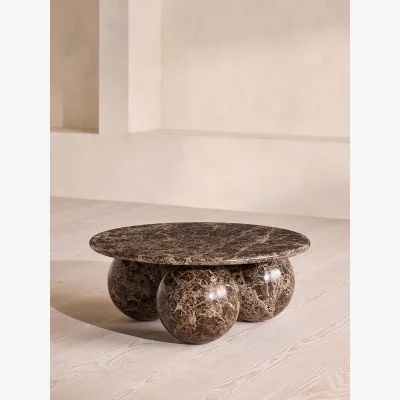 Soho Home Oxley Coffee Table, Dark Emperador Marble