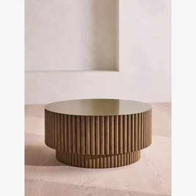 Soho Home Barrel Coffee Table, Dark Oak