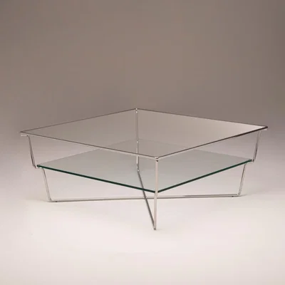 Sazy Maya Glass Chrome Coffee Table