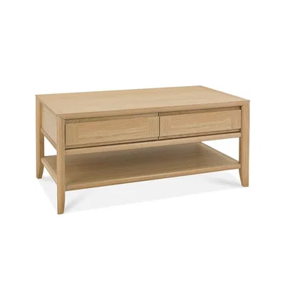 Teddy Beau Bentley Bergen With Drawers Oak Rectangular Coffee Table