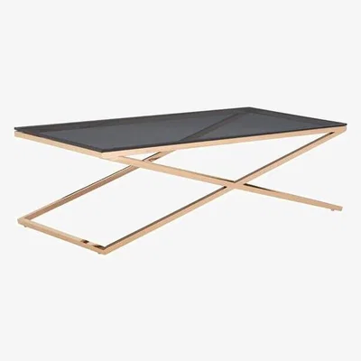 Teddy Beau Teddy's Collection Crossed Smoked Amber Coffee Table