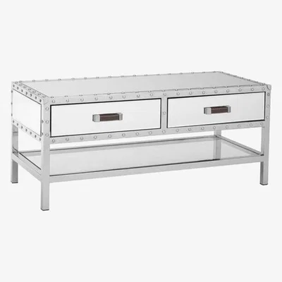 Teddy Beau Teddy's Collection Robert 2 Drawers Silver Coffee Table