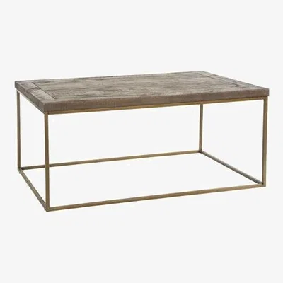 Teddy Beau Rowico Dalton Nutmeg Antique Bronze Rectangle Coffee Table