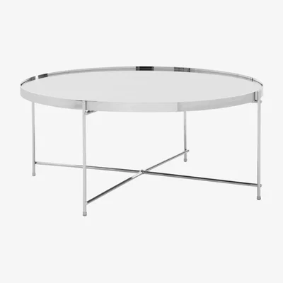 Teddy Beau Teddy's Collection Axel Mirror Chrome Silver Coffee Table