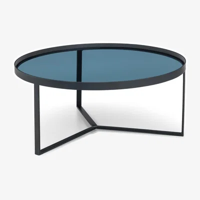 Teddy Beau Julain Bowen Loft Coffee Table in Smoked Glass