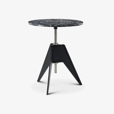 Tom Dixon Tom Dixon - Screw Cafe Table Pebble Marble Top 600mm