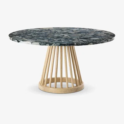 Tom Dixon Tom Dixon - Fan Table Natural Base Pebble Marble Top 900mm