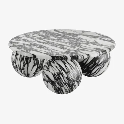 Tobias Oliver Marble Furniture | Globe Coffee Table | Arabescato