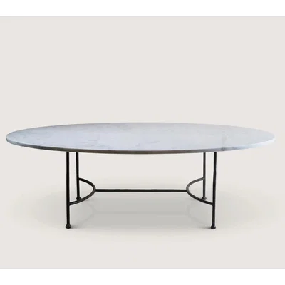 Tobias Oliver Porta Romana | Logan Oval Coffee Table | Carbon