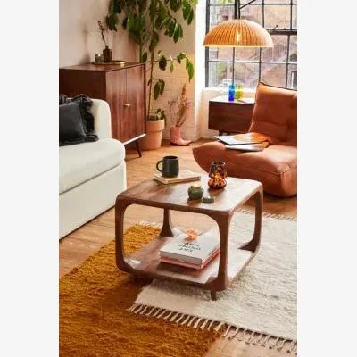 Urban Outfitters Cynthia Cube Coffee Table - Brown 60cm x 60cm x 48cm at Urban Outfitters