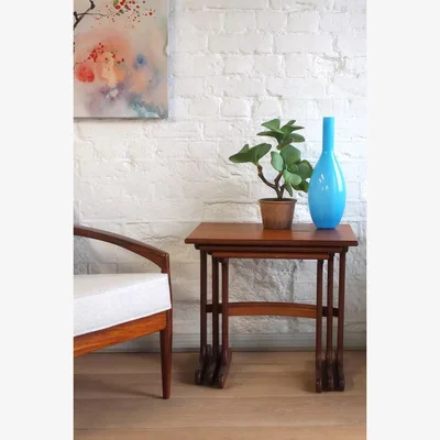 Urban Outfitters Urban Renewal Vintage G-Plan Table Nest - Neutral 52cm x 56cm x 41cm at Urban Outfitters