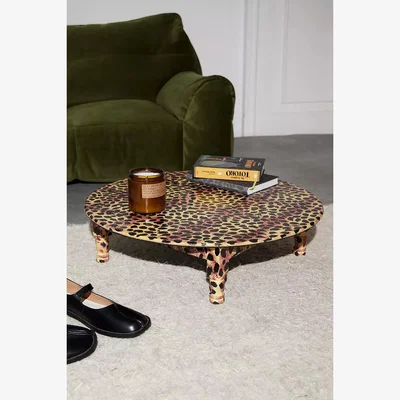 Urban Outfitters Leopard Print Coffee Table - Brown ALL at Urban Outfitters
