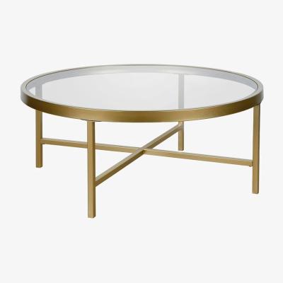 Vivense Puay Coffee Table, Vintage Brass