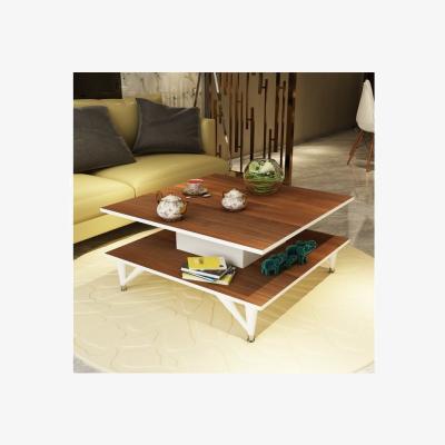 Vivense Inverno Zerda Coffee Table, Dark Wood & White