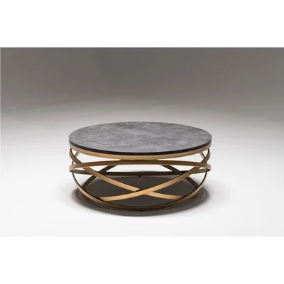 Vivense Olympic Mable Coffee Table, Black & Gold