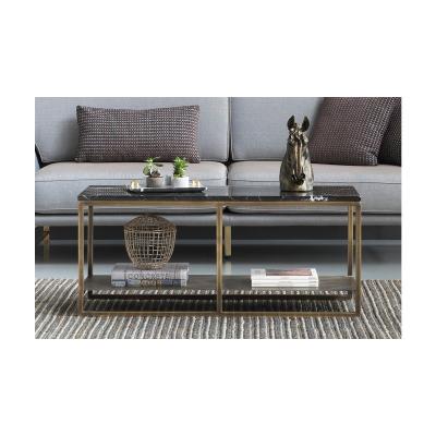 Vivense Ulla Coffee Table, Black & Vintage Gold