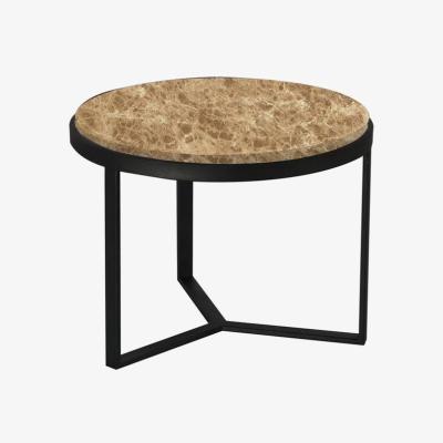 Vivense Stern Marble Coffee Table, Natural & Black