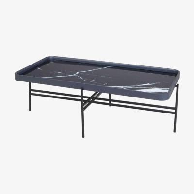 Vivense Istanbul Coffee Table, Black Marble