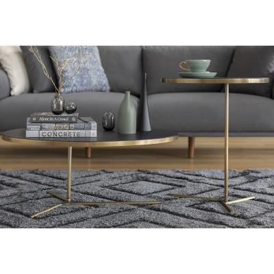 Vivense Livorno Duo Coffee Table Set, Black