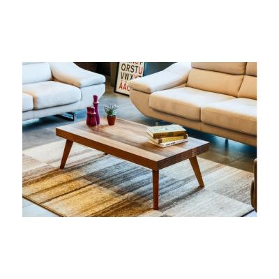 Vivense Lotus Wooden Coffee Table, Walnut