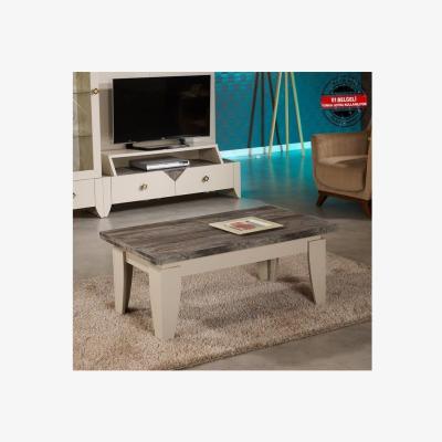 Vivense Lusso Coffee Table, Grey Oak & Beige