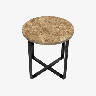 Vivense Ilos Marble Coffee Table, Natural & Black