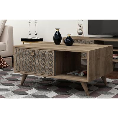 Vivense New York Coffee Table, Dark Wood